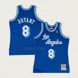 Maglia Kobe Bryant NO 8 Los Angeles Lakers Hardwood Classics Throwback 1996-97 Blu