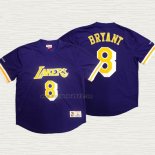 Maglia Kobe Bryant NO 8 Los Angeles Lakers Manica Corta Viola