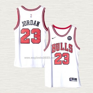 Maglia Michael Jordan NO 23 Chicago Bulls Association 2022-23 Bianco