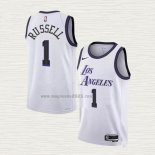 Maglia NO 1 Los Angeles Lakers Citta 2022-23 Bianco D'Angelo Russell