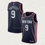 Maglia RJ Barrett NO 9 New York Knicks Citta Edition 2019-20 Blu
