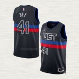 Maglia Saddiq Bey NO 41 Detroit Pistons Statement 2022-23 Nero
