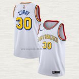Maglia Stephen Curry NO 30 Golden State Warriors Classic Edition Bianco