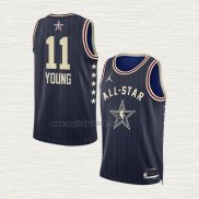 Maglia Trae Young NO 11 Atlanta Hawks All Star 2024 Blu