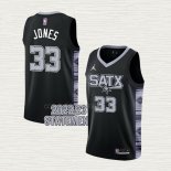 Maglia Tre Jones NO 33 San Antonio Spurs Statement 2022-23 Nero