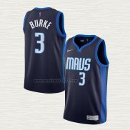 Maglia Trey Burke NO 3 Dallas Mavericks Earned 2020-21 Blu
