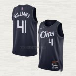 Maglia Bryson Williams NO 41 Los Angeles Clippers Citta 2023-24 Blu