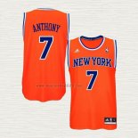 Maglia Carmelo Anthony NO 7 New York Knicks Arancione