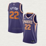 Maglia Deandre Ayton NO 22 Phoenix Suns Icon 2021 Viola
