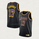 Maglia Dennis Schroder NO 17 Los Angeles Lakers Earned 2020-21 Nero