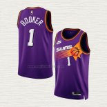 Maglia Devin Booker NO 1 Phoenix Suns Classic 2022-23 Viola