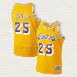 Maglia Ed Jones NO 25 Los Angeles Lakers Mitchell & Ness 1994-95 Giallo