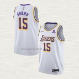 Maglia Jabari Brown NO 15 Los Angeles Lakers Association 2021-22 Bianco