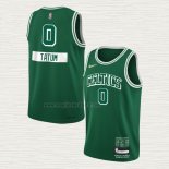 Maglia Jayson Tatum NO 0 Boston Celtics Citta 2021-22 Verde