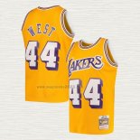Maglia Jerry West NO 44 Los Angeles Lakers Mitchell & Ness 1971-72 Giallo
