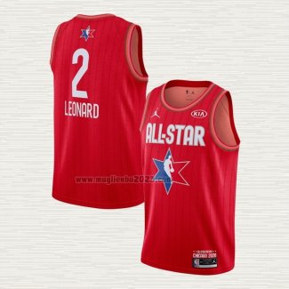 Maglia Kawhi Leonard NO 2 Los Angeles Clippers All Star 2020 Rosso