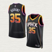 Maglia Kevin Durant NO 35 Phoenix Suns Statement 2022-23 Nero