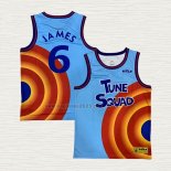 Maglia Lebron James NO 6 Tune Squad Blu