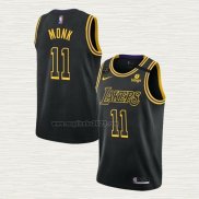 Maglia Malik Monk NO 11 Los Angeles Lakers Mamba 2021-22 Nero