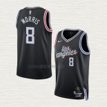 Maglia Marcus Morris Sr. NO 8 Los Angeles Clippers Citta 2022-23 Nero