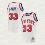 Maglia Patrick Ewing NO 33 New York Knicks Mitchell & Ness 1985-86 Bianco
