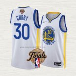 Maglia Stephen Curry NO 30 Golden State Warriors Association 2022 NBA Finals Bianco