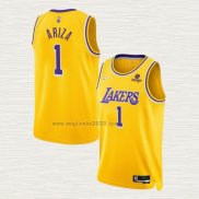 Maglia Trevor Ariza NO 1 Los Angeles Lakers 75th Anniversary 2021-22 Giallo