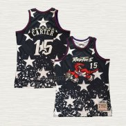 Maglia Vince Carter NO 15 Toronto Raptors Mitchell & Ness Independence Day Nero