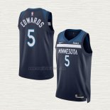 Maglia Anthony Edwards NO 5 Minnesota Timberwolves Icon Blu