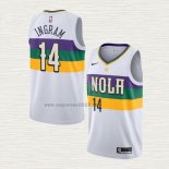 Maglia Brandon Ingram NO 14 New Orleans Pelicans Citta 2019-20 Bianco