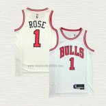 Maglia Derrick Rose NO 1 Chicago Bulls Association 2021 Bianco