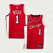 Maglia Derrick Rose NO 1 Chicago Bulls Citta 2021-22 Rosso