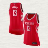 Maglia James Harden NO 13 Donna Houston Rockets Icon 2017-18 Rosso