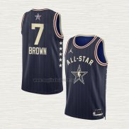 Maglia Jaylen Brown NO 7 Boston Celtics All Star 2024 Blu