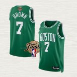 Maglia Jaylen Brown NO 7 Boston Celtics Icon 2022 NBA Finals Verde