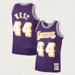 Maglia Jerry West NO 44 Los Angeles Lakers Mitchell & Ness 1971-72 Viola