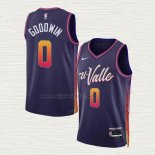 Maglia Jordan Goodwin NO 0 Phoenix Suns Citta 2023-24 Viola