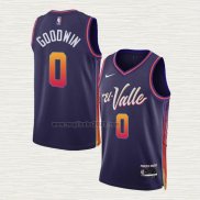 Maglia Jordan Goodwin NO 0 Phoenix Suns Citta 2023-24 Viola