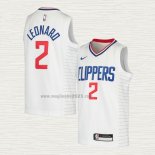 Maglia Kawhi Leonard NO 2 Bambino Los Angeles Clippers Association 2020-21 Bianco