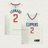 Maglia Kawhi Leonard NO 2 Los Angeles Clippers Association Autentico 2020-21 Bianco
