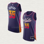 Maglia Kevin Durant NO 35 Phoenix Suns Citta Autentico 2023-24 Viola
