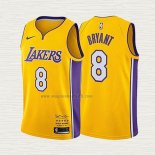 Maglia Kobe Bryant NO 8 Los Angeles Lakers Retirement 2017-18 Or