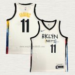 Maglia Kyrie Irving NO 11 Brooklyn Nets Citta 2020-21 Bianco