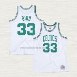 Maglia Larry Bird NO 33 Boston Celtics Hardwood Classics Throwback Bianco