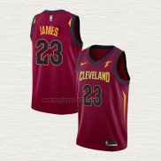 Maglia LeBron James NO 23 Cleveland Cavaliers Throwback Rosso 2