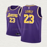 Maglia Lebron James NO 23 Bambino Los Angeles Lakers Statement 2018-19 Viola