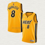 Maglia Maurice Harkless NO 8 Miami Heat Earned 2020-21 Or