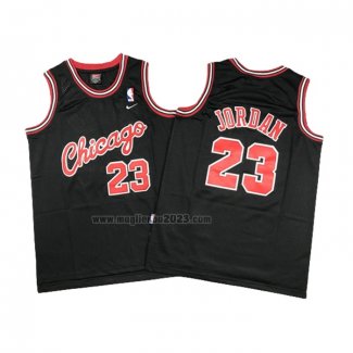 Maglia Michael Jordan NO 23 Bambino Chicago Bulls Nero3
