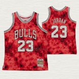 Maglia Michael Jordan NO 23 Chicago Bulls Galaxy Rosso