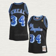 Maglia NO 34 Los Angeles Lakers Mitchell & Ness 1996-97 Blu Nero Shaquille O'Neal